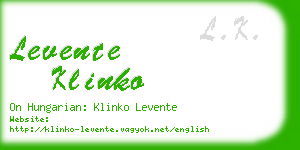 levente klinko business card